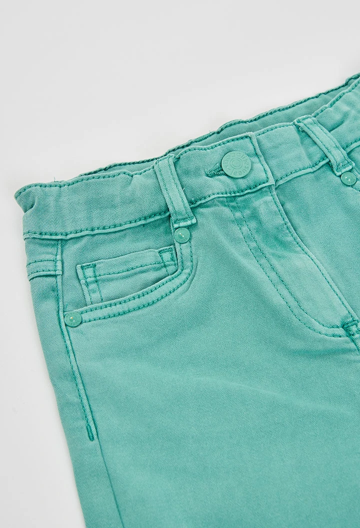 Pantalons cargo verds de nena amb butxaques