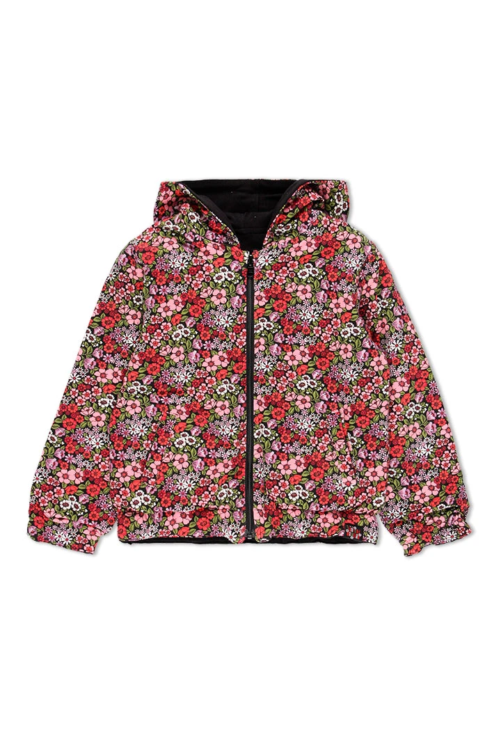 Gilet reversible fleurs pour fille