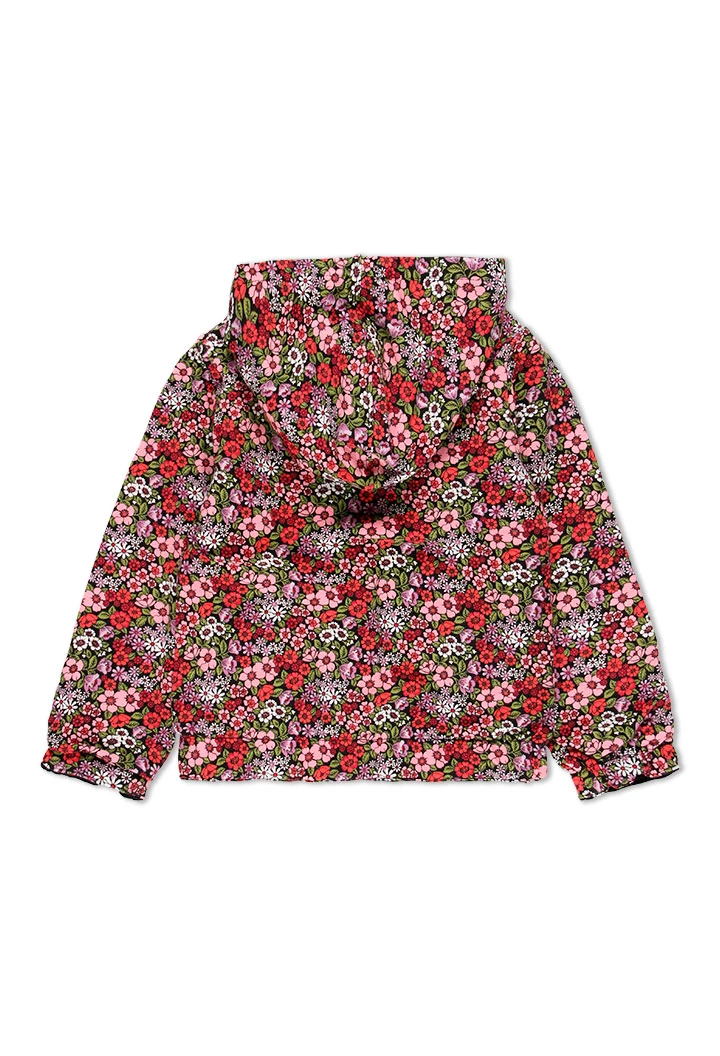 Gilet reversible fleurs pour fille