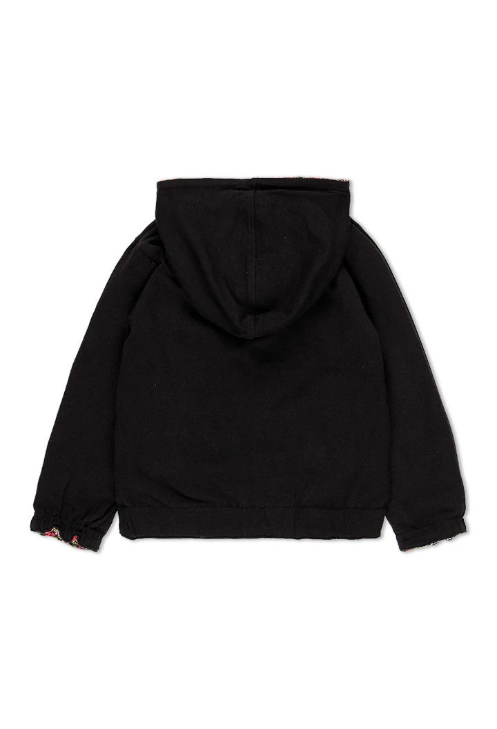 Gilet reversible fleurs pour fille
