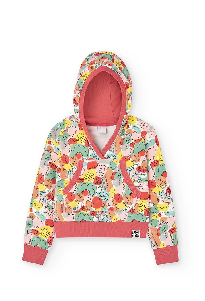 Sweat-Shirt plüsch "blätter" für mädchen