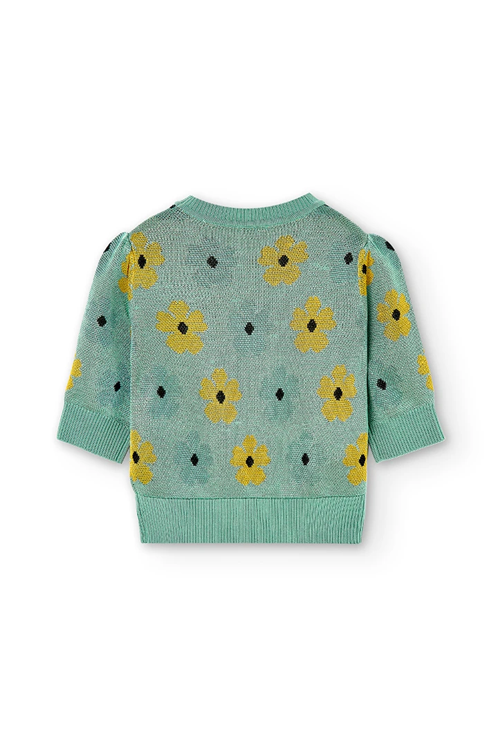 Pull fleurs pour fille