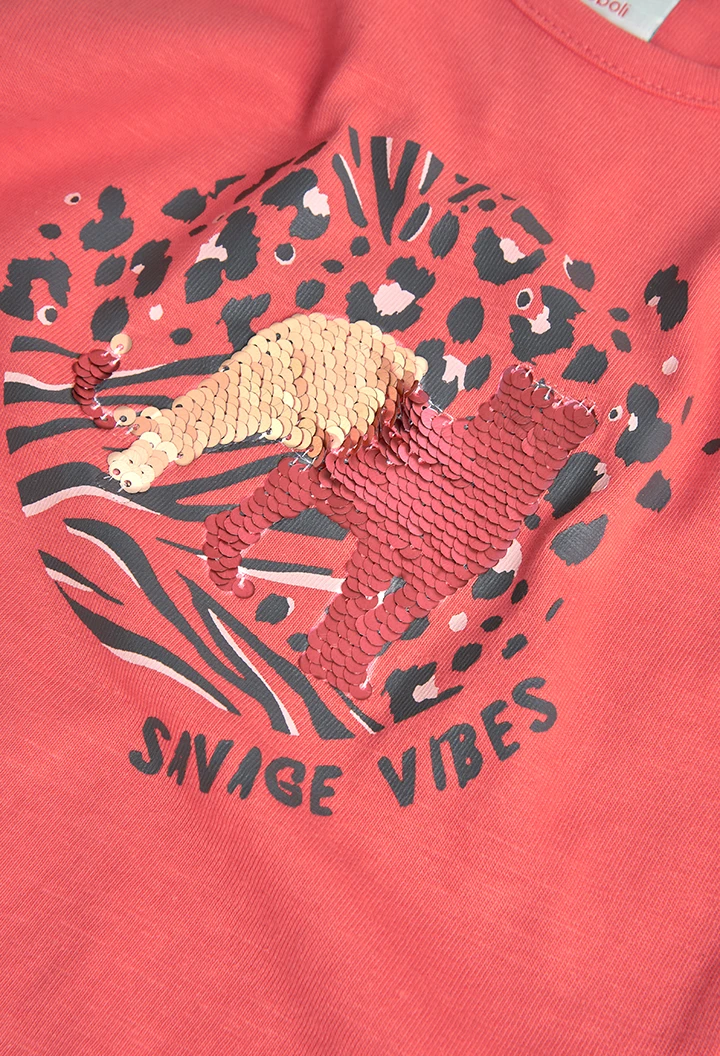 Camiseta malha flame para menina
