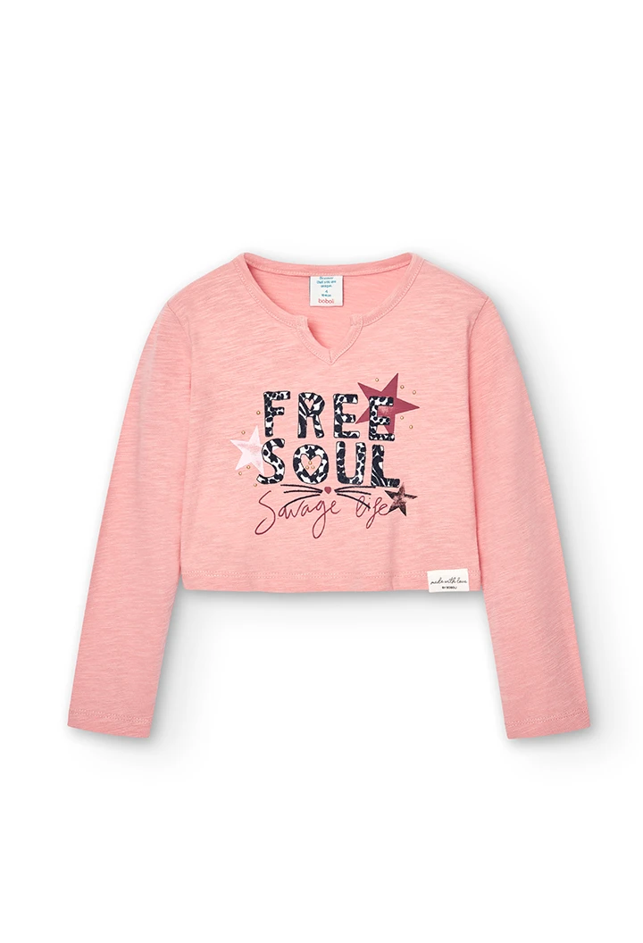 T-Shirt tricot flame pour fille