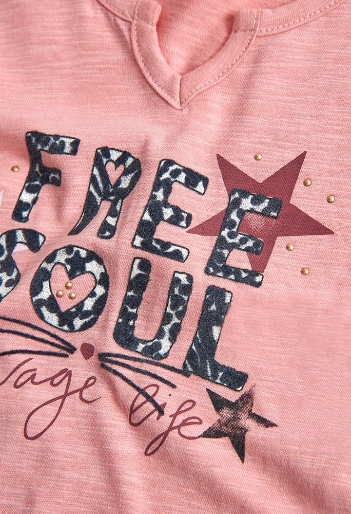 T-Shirt tricot flame pour fille
