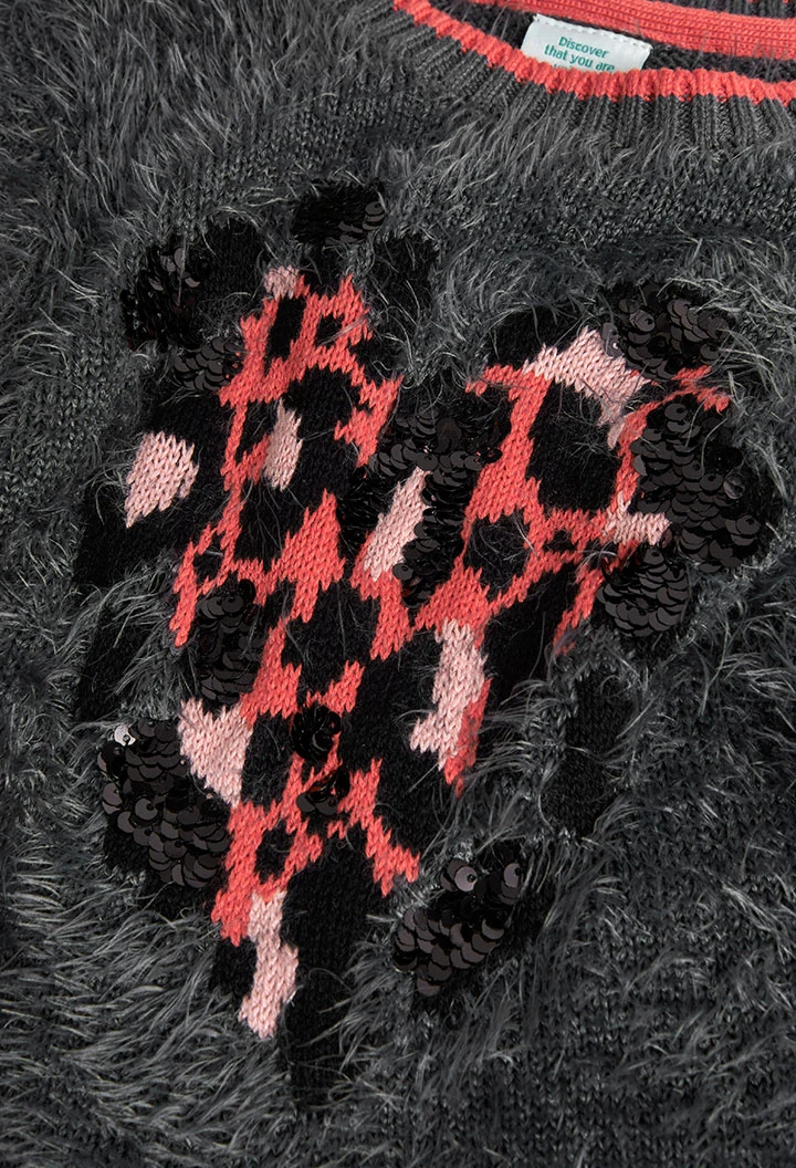 Knitwear dress \"heart\" for girl