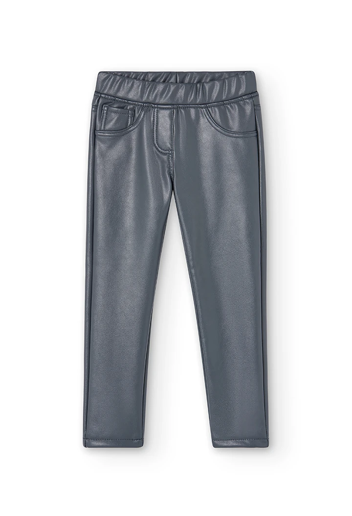 Pantalon cuir synthétique pour fille