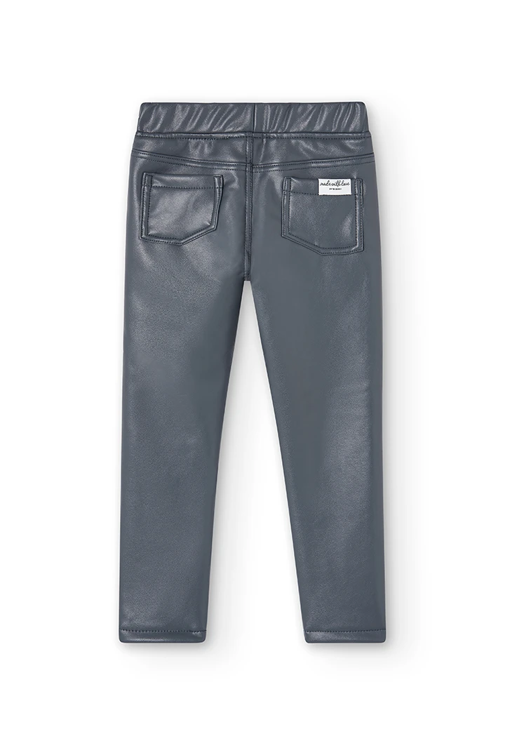 Pantalon cuir synthétique pour fille