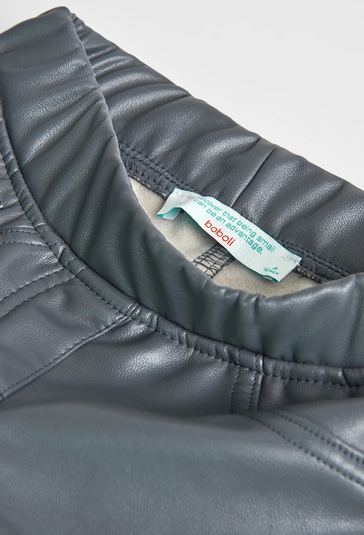 Pantalon cuir synthétique pour fille