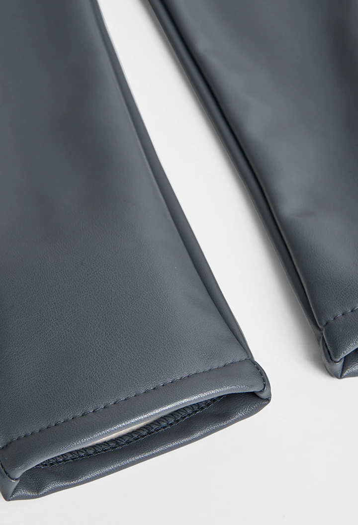 Pantalon cuir synthétique pour fille