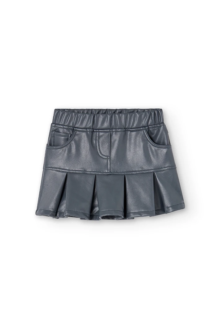 Jupe en simili cuir pour fille