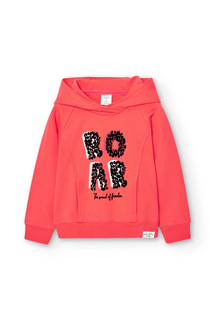 Sweat en molleton avec capuche pour fille