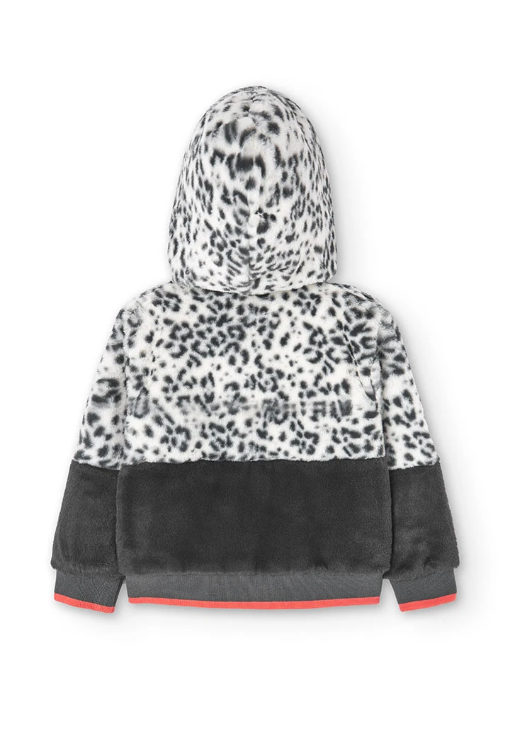 Jacke mit fell und mütze für mädchen