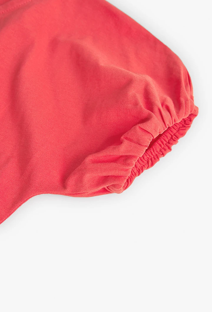 T-shirt tricoté rouge pour fille