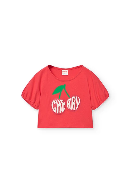 Strick-Shirt für Baby-Mädchen in Farbe Rot