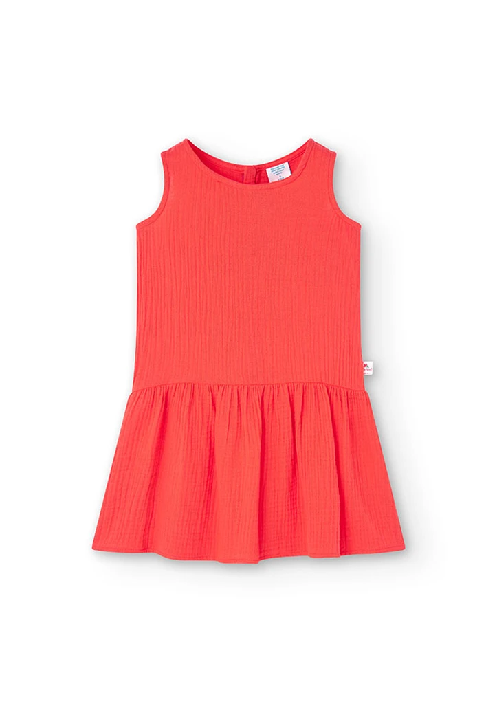 Robe fantaisie en tissu rouge pour bébé fille