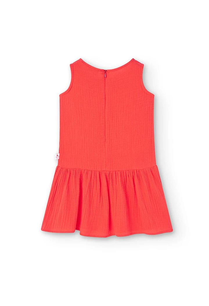 Robe fantaisie en tissu rouge pour bébé fille