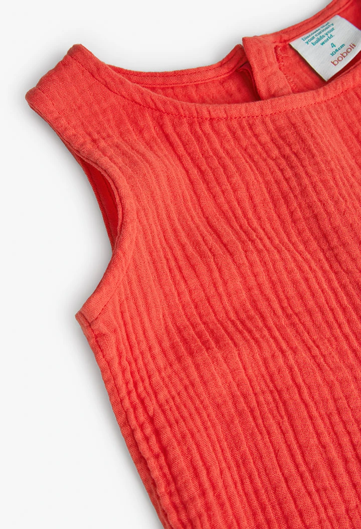 Robe fantaisie en tissu rouge pour bébé fille
