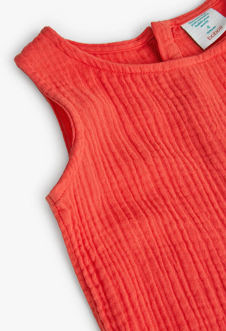 Robe fantaisie en tissu rouge pour bébé fille
