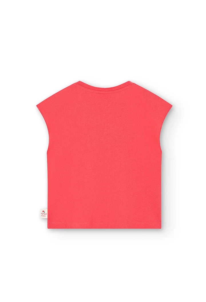 T-shirt tricoté rouge pour fille