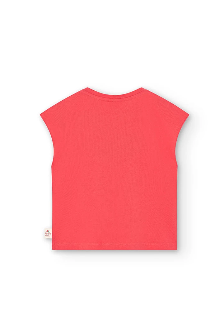 T-shirt tricoté rouge pour fille