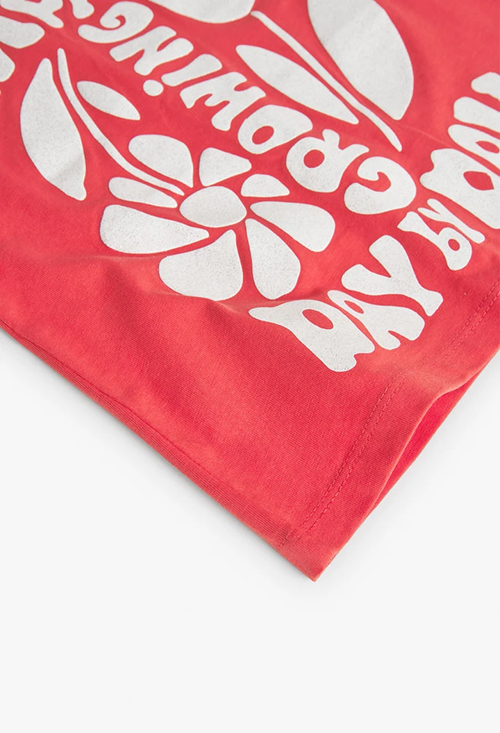 T-shirt tricoté rouge pour fille