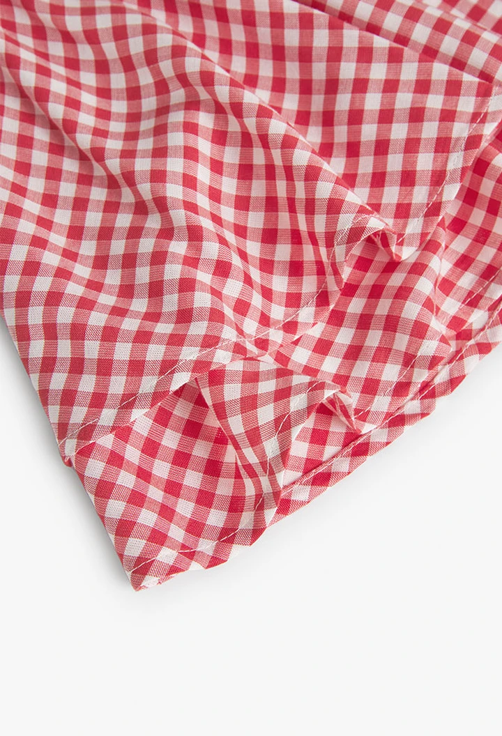 Jupe à carreaux vichy en viscose pour fille