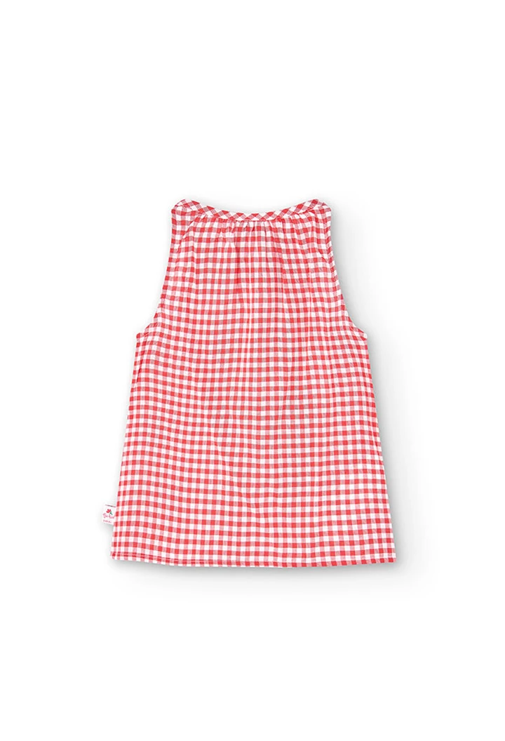 Blouse viscose à carreaux vichy pour bébé fille