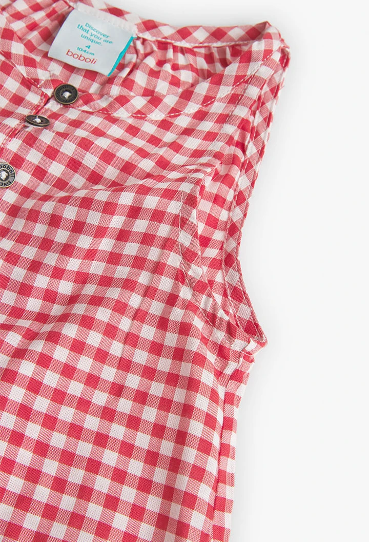 Blouse viscose à carreaux vichy pour bébé fille