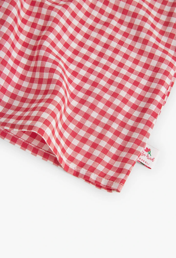Blouse viscose à carreaux vichy pour bébé fille
