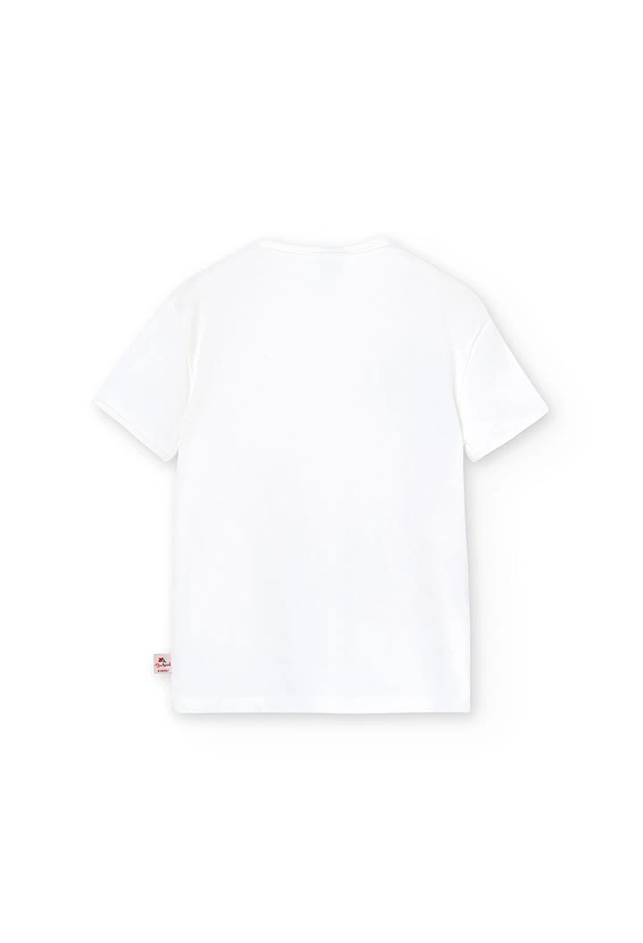 Camiseta de punto de niña en blanco