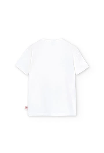 Camiseta de punto de niña en blanco
