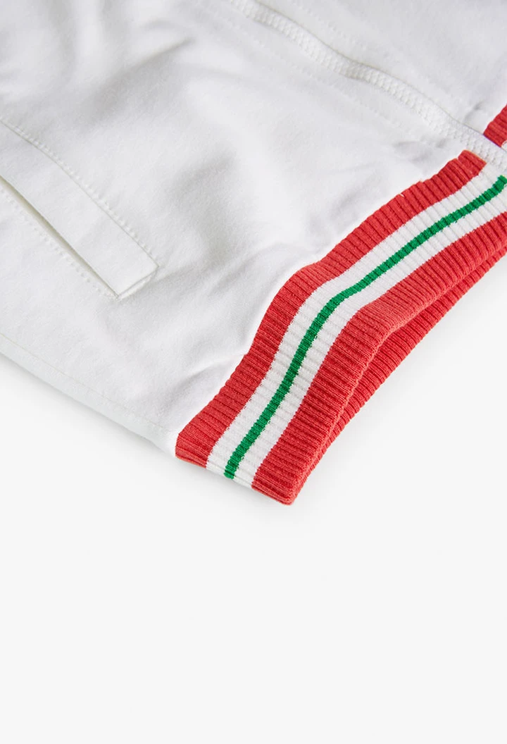 Veste molleton blanche pour fille