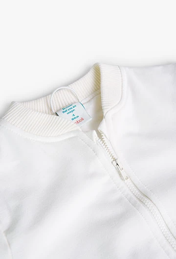 Fleece-Jacke für Mädchen, in Weiß