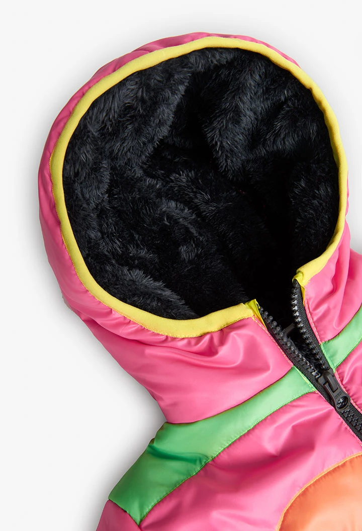 Parka für Mädchen mit Kapuze in Rosa