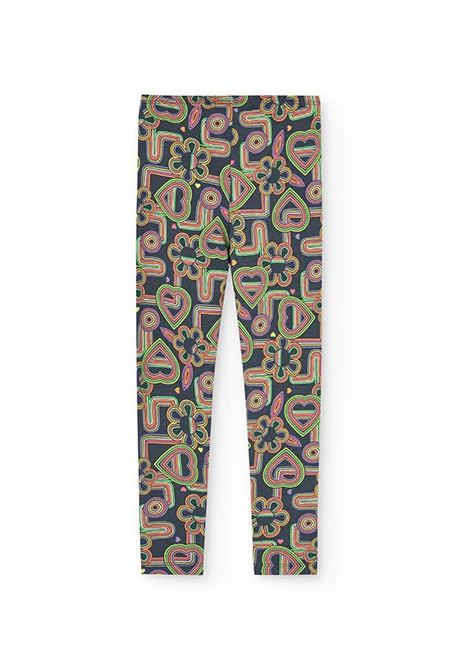 Mädchen-Leggings mit Blumenmuster