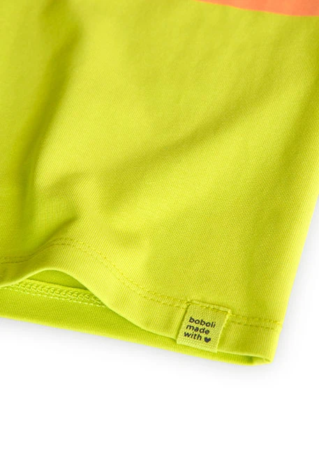 Camisola de malha para menina em verde lima