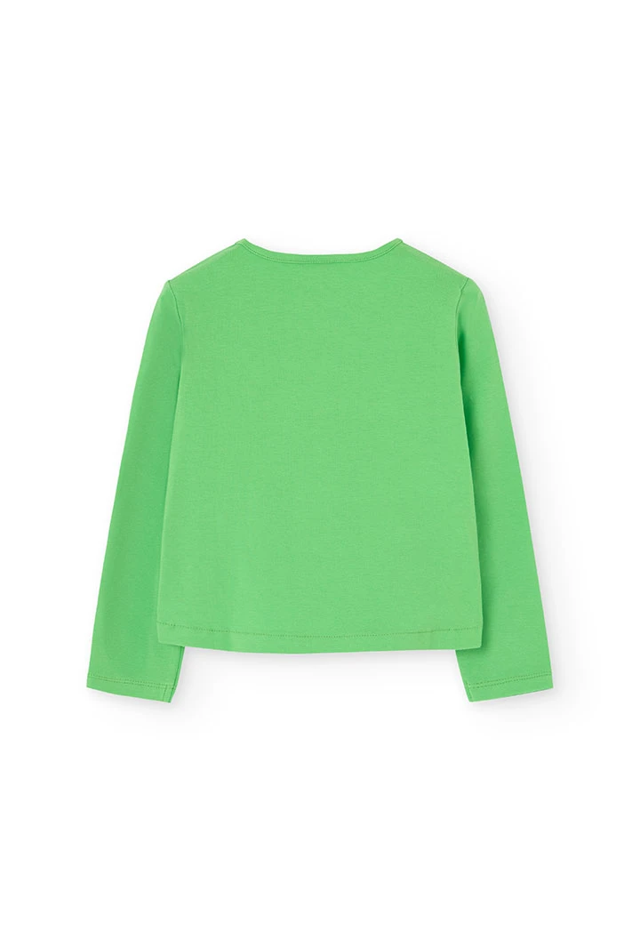 Camisola de malha para menina em verde