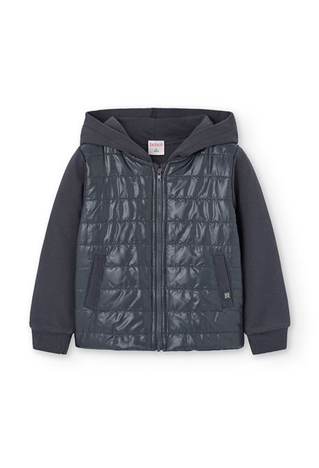 Pull à capuche à fermeture à glissière en molleton SuperSoft in Noir