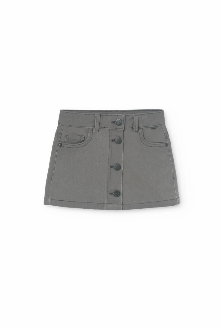 Grey denim skirt for girl