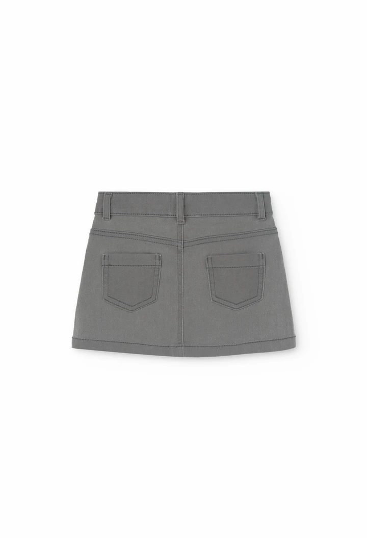 Grey denim skirt for girl