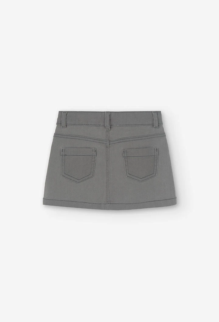 Grey denim skirt for girl