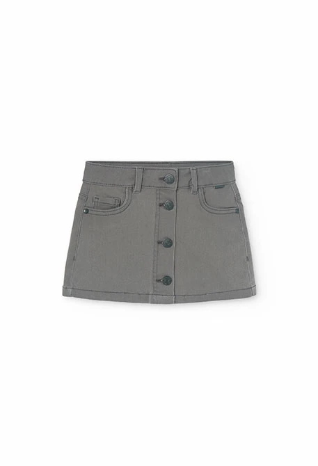 Grey denim skirt for girl