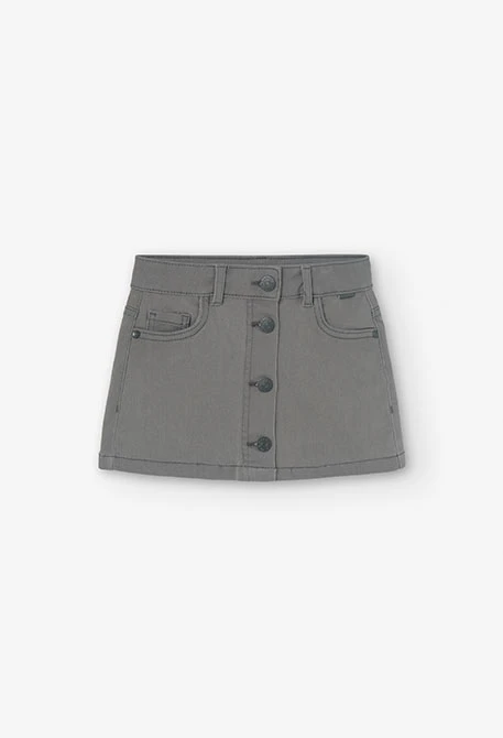 Grey denim skirt for girl