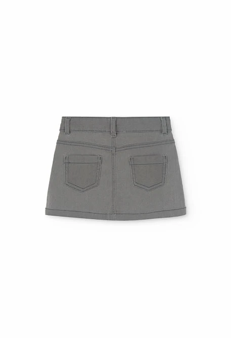 Grey denim skirt for girl