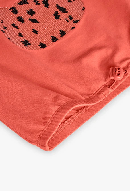 Camiseta niña de punto narnja