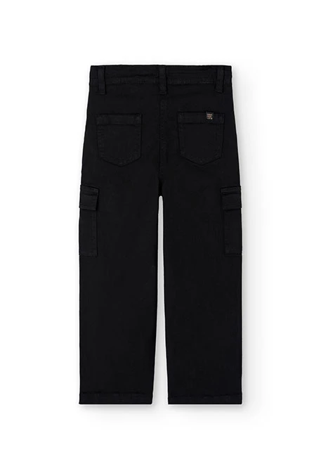 Pantalons nena cotó en negre