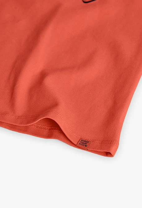 Mädchen T-Shirt aus orangefarbener Baumwolle