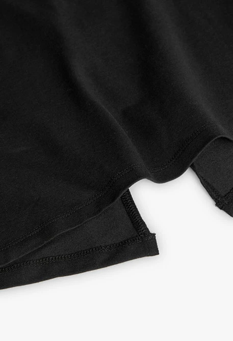 Black cotton girl´s T-shirt heart