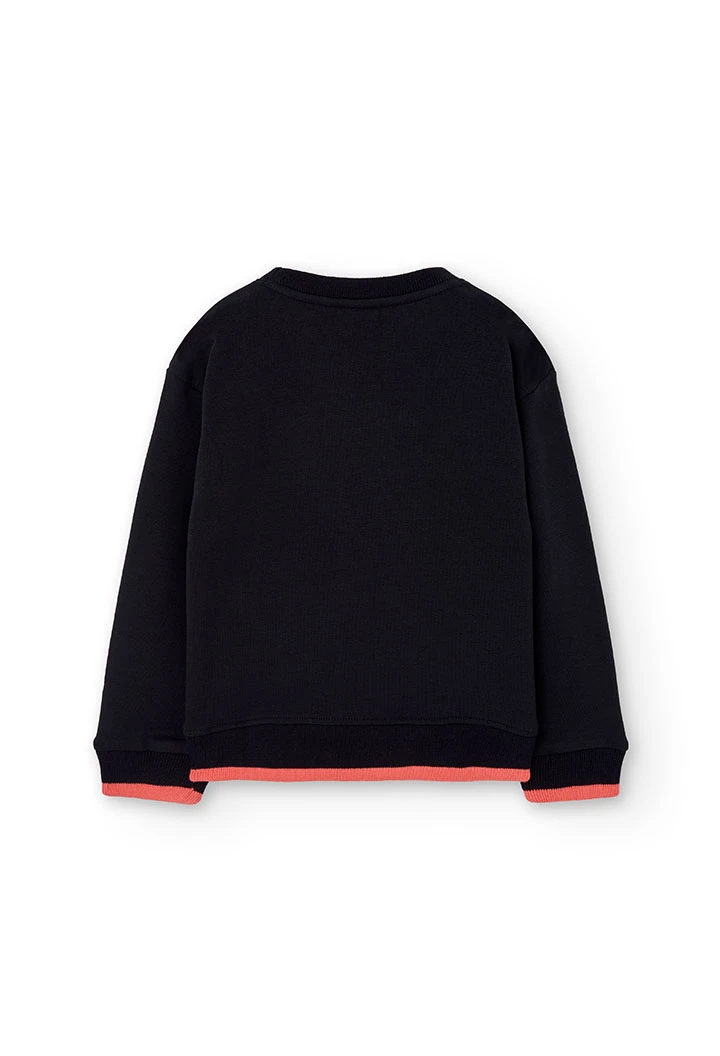 Girl´s black fleece sweatshirt